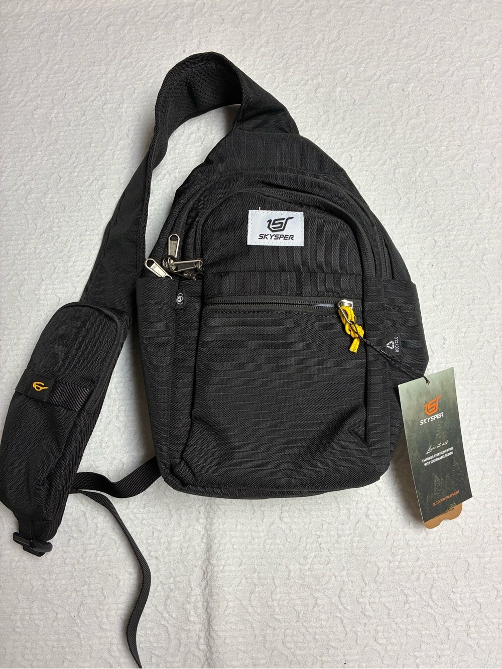 SKYSPER Ehiker6 Sling Bag RFID Anti-Theft Crossbody Bag Black